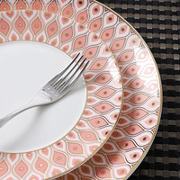 Ensemble de vaisselle en porcelaine osseuse élégante de luxe ensembles d'assiettes à dîner écologiques pour les hôtels et les restaurants
