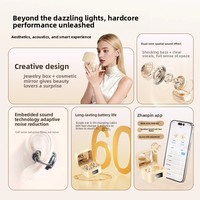 Écouteurs sans fil à clip miroir BT5.4 OWS à oreille ouverte, légers, pour le sport, étanches, son clair, casque Bluetooth