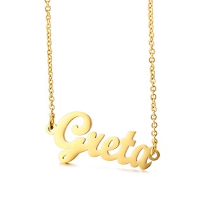 Collier personnalisé pour femme en acier inoxydable avec plaque nominative – Fabrication usine avec 14 ans d'expérience - Product Image 1