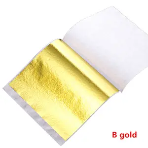 High Quality 9*9Cm B Gold Taiwan Imitation Gold Leaf For interior and Luxury design decoration architectural gilding