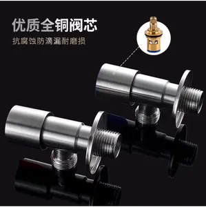 Quarter Turn Angle Stop Valve Stainless Steel Faucet Triangle Kitchen Angle Valve