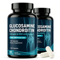 Capsules de Glucosamine, Chondroïtine et Calcium OEM avec Vitamine D3, favorisent la santé du cartilage et des os, soulagent l'inconfort articulaire