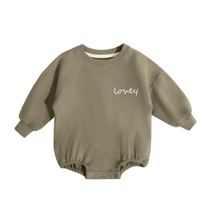 Quần Áo Cotton Tự Nhiên Thêu Logo Tùy Chỉnh Cho Em Bé Áo Nỉ Trẻ Em Bằng Vải Terry Hữu Cơ Cho Em Bé Unisex - Product Image 3