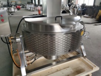 Marmite de cuisson industrielle à vapeur/gaz/électrique de 200 L avec agitateur, machine de transformation du garri