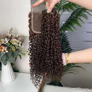 ผมต่อแบบ Pixie Closure 4x4 แบบ Super Double Drawn ลอนหยิกสวย ขายส่งราคาถูก 12a ผมแท้ 100% - Product Image 6