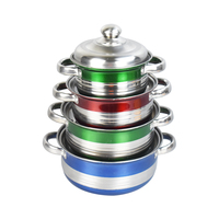 6 Mảnh Nhà Máy Giá Nấu Ăn Nồi Uy Tín Thép Không Gỉ Cookware Set