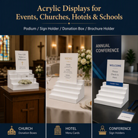 Présentoir cosmétique personnalisé en acrylique blanc, présentoir à parfums multi-niveaux en forme d'échelle, table de présentation de maquillage, fabricant de présentoirs.