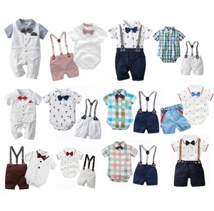 Conjuntos de Ropa para Bebé Niño, Ropa para Recién Nacido, Camiseta de Manga Corta + Pantalones de Tirantes, 2 Piezas, Trajes de Verano para Bebé - Product Image 4