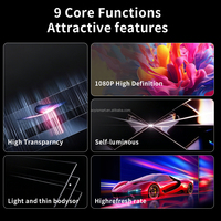 Panel Layar OLED Transparan 30/55 Inci, Signage OLED Transparan Digital dengan Layar Sentuh Android atau Windows 1080P untuk Museum