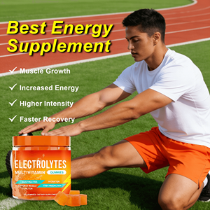 Bonbons gélifiés électrolytiques pour adultes en marque privée, enrichis en multivitamines, soutien nutritionnel sportif, fonction musculaire, augmentation de l'énergie, 120 unités - Product Image 3