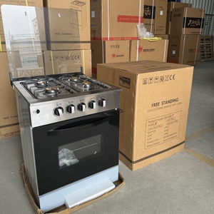 Cuisinière à gaz autonome 4 brûleurs <span class=keywords><strong>avec</strong></span> <span class=keywords><strong>four</strong></span> et gril, allumage automatique, en acier inoxydable, pour usage domestique, appareils de cuisine - Product Image 1
