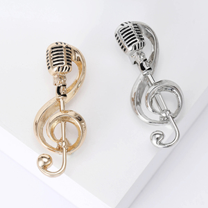 Broches en strass pour femmes et unisexe, épingles en émail motif note de musique de piano, pour banquets, fêtes, sacs à dos, cadeaux, accessoires de bijouterie - Product Image 3