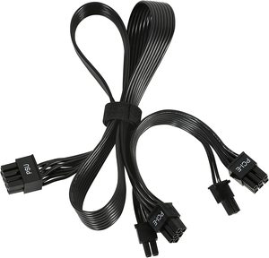 PSU สายไฟ PCIE แบบคู่6 + 2พิน,8พินสายเคเบิล GPU ตัวผู้เป็นตัวผู้สำหรับพาวเวอร์ซัพพลาย (65ซม. + 15ซม.) - Product Image 5