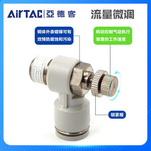 Válvula de Control de Velocidad Neumática Original Airtac de Alta Temperatura PSL4-M5 PSL6-M5 PSL6-01 PSL8-02, Conector Neumático OEM para Gas - Product Image 2