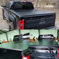 Couverture de lit de ramassage KSCPRO, couvre-tonneau rigide et pliable en aluminium adapté à GMC Sierra 1500 2500 3500