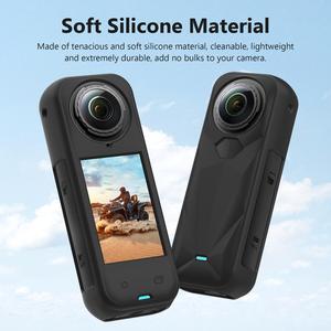 PULUZ シリコン保護ケース レンズカバー付き Insta360 X5 耐衝撃 落下防止 傷防止 カメラケース - Product Image 4
