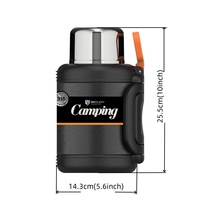 Pot de voiture de 1.9 litres en acier inoxydable 316 pour boire du café de camping