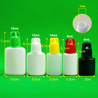 Bouteille de colle à ongles avec bouchon à vis personnalisable en plastique 6ml 8ml 10ml 12ml 18ml bouteille de colle à cils bouteilles de goutte de liquide