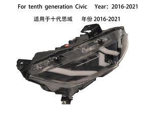 Faros Delanteros Modificados y Mejorados para Honda Civic Décima Generación 2016-2021, Faros Delanteros de Arcoíris Fluidos con Control por Aplicación - Product Image 5