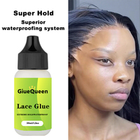 Colle adhésive pour perruques en dentelle, résistante à l'eau et à la transpiration, à séchage rapide, longue durée, transparente, blanche, pour vente en gros