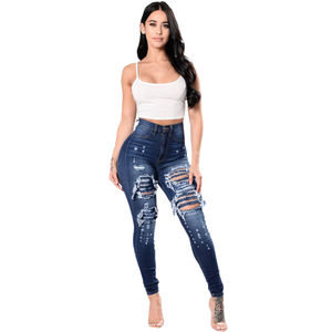 Pantalon Jeans <span class=keywords><strong>Femme</strong></span> Jeans empilés <span class=keywords><strong>Jean</strong></span> déchiré <span class=keywords><strong>grande</strong></span> <span class=keywords><strong>taille</strong></span> pour <span class=keywords><strong>femme</strong></span> - Product Image 5