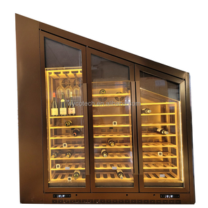 Réfrigérateur à vin encastrable électrique avec éclairage LED, double zone, en acier inoxydable, pour stockage et présentation, personnalisable - Product Image 4