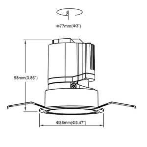 Dayton cao cấp thương mại downlights Chất lượng cao COB 10W 15W 20W tùy chọn màu đen nhôm lõm chiếu sáng cho khách sạn nhà sử dụng - Product Image 5