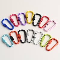Mousqueton à vis de verrouillage en aluminium antirouille avec loquet de sécurité pour collier de chien, camping, randonnée et équipement de voyage pour animaux de compagnie
