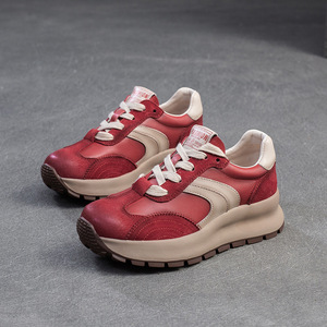 Nouvelles baskets décontractées à semelle épaisse et couleurs assorties, style 2026, pour femmes de petite taille, idéales pour la marche urbaine. - Product Image 5