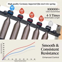 Equipo de medio trapezoidal de aluminio Smooth Mast, fácil de guardar, con correa de cuerda, par, programa de cuerpo completo para centros de fitness