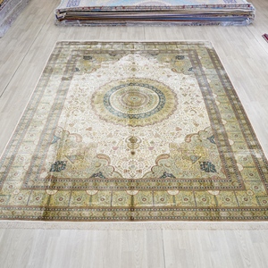 YILONG 9 'x 12' Alfombra de seda real de lujo de gran tamaño Medallón Alfombra grande <span class=keywords><strong>persa</strong></span> de seda - Product Image 3