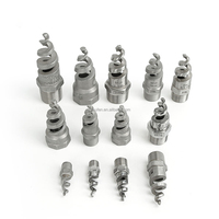 Nosel Semprot Spiral Kerucut Berongga Huajue 1 Inci BSPT Male Stainless Steel 150 Sudut Semprot Aliran Tinggi Aerator Air Pemadam Kebakaran