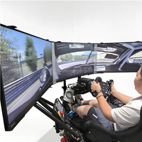 Simulateur de course automobile 4D à domicile, sièges de course à mouvement 5D, siège de conduite automobile avec 3 écrans, 1 joueur