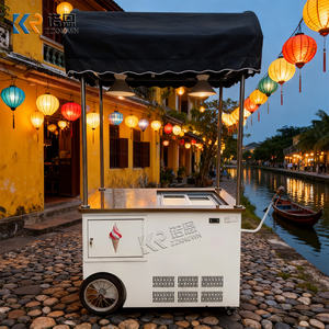 Carretto Commerciale per Gelato con Vetrina, Chiosco Mobile per Dessert e Gelato per Attività di Vendita Ambulante - Product Image 2