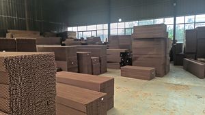 Evaporative Cooling Pad Pad Control Wall Farm Machinery with Exhaust Fan with Galvanized Frame - Product Image 4