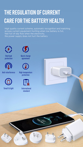 Chargeur rapide USB-C PD GaN interchangeable (prise murale UE, US, UK) 20W 25W 30W 35W 45W pour <span class=keywords><strong>Apple</strong></span> <span class=keywords><strong>iPhone</strong></span> 12 13 <span class=keywords><strong>14</strong></span> 15 16 17 - Product Image 4
