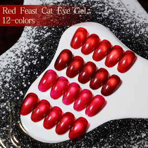 ZRKGEL 12 Couleurs <span class=keywords><strong>Rouge</strong></span> Vin Gel Magnétique Effet Œil de Chat Longue Durée Sans HEMA DIY Haute Pigmentation OEM Salon Vente en Gros Gel Nail Art - Product Image 4