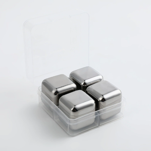 Cubitos de Hielo Reutilizables de Acero Inoxidable Mini, Certificados por la LFGB, con Pinzas para Enfriar Vino, <span class=keywords><strong>Whisky</strong></span> y <span class=keywords><strong>Cola</strong></span> - Product Image 4