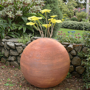 Bola de acero Corten Esfera hueca de metal Decoración Esferas de metal para jardín y hogar, patio trasero, patio delantero, Vestíbulo - Product Image 3