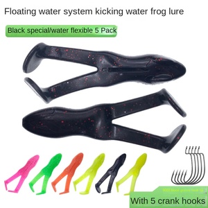Shark Man DR39 Paquete <span class=keywords><strong>de</strong></span> 5 señuelos flotantes <span class=keywords><strong>de</strong></span> plástico suave con forma <span class=keywords><strong>de</strong></span> <span class=keywords><strong>rana</strong></span> para pesca <span class=keywords><strong>de</strong></span> bagre, lubina y trucha en agua dulce - Product Image 4