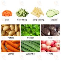 Machine professionnelle à découper les fruits et légumes en cubes, à double tête, pour couper, hacher, trancher, les noix de coco, les oignons, les pommes de terre, les chips