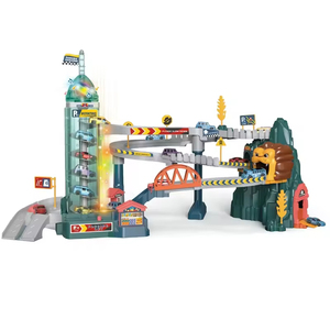 Giocattolo 2026: Set da gioco fai da te con pista per auto, parcheggio, avventura in città, scivolo per dinosauri, pista da corsa e binari stradali - Product Image 6