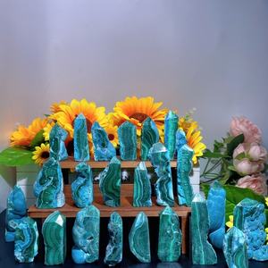 En gros, Tour <span class=keywords><strong>de</strong></span> cristal <span class=keywords><strong>de</strong></span> quartz brut naturel en chrysocolle et <span class=keywords><strong>malachite</strong></span>, pointe <span class=keywords><strong>de</strong></span> guérison, pour <span class=keywords><strong>la</strong></span> décoration - Product Image 4