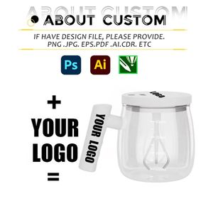 Tasse en verre à agitation automatique personnalisée, tasse à café en verre portable avec logo personnalisé - Product Image 2