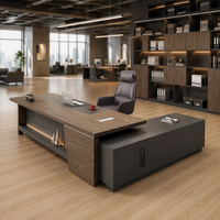 Bureau en L de style exécutif, sur mesure, pour espaces commerciaux, vente en gros d'usine
