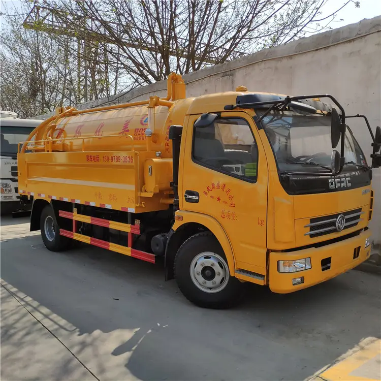 판매를 위한 DFAC 8 톤 정화조 청소 트럭 조합 분출 하수 오물 트럭