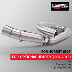 Tuyau d'échappement de moto à enfiler pour CB600F Hornet 600 <span class=keywords><strong>CBR600F</strong></span> <span class=keywords><strong>2007</strong></span> - 2013 Years Tube de connexion - Product Image 3