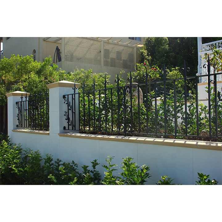 Modern Wrought Iron Fence Designs Luxury Front Yard Decorative Metal Fence Cast Iron Garden Fence