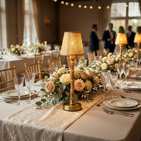 Lampe de table sans fil rechargeable en rotin, LED à intensité variable, base en bambou tressé à la main, veilleuse sans fil pour restaurant, mariage, hôtel
