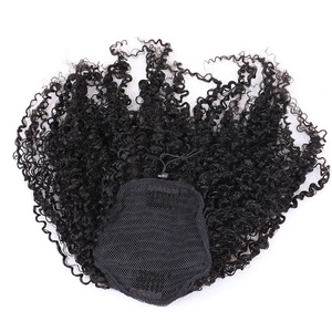 <span class=keywords><strong>CARA</strong></span> <span class=keywords><strong>Cola</strong></span> de Caballo de pelo humano 4b 4c Afro rizado de pelo de <span class=keywords><strong>cola</strong></span> de caballo extensión para las mujeres negras - Product Image 2